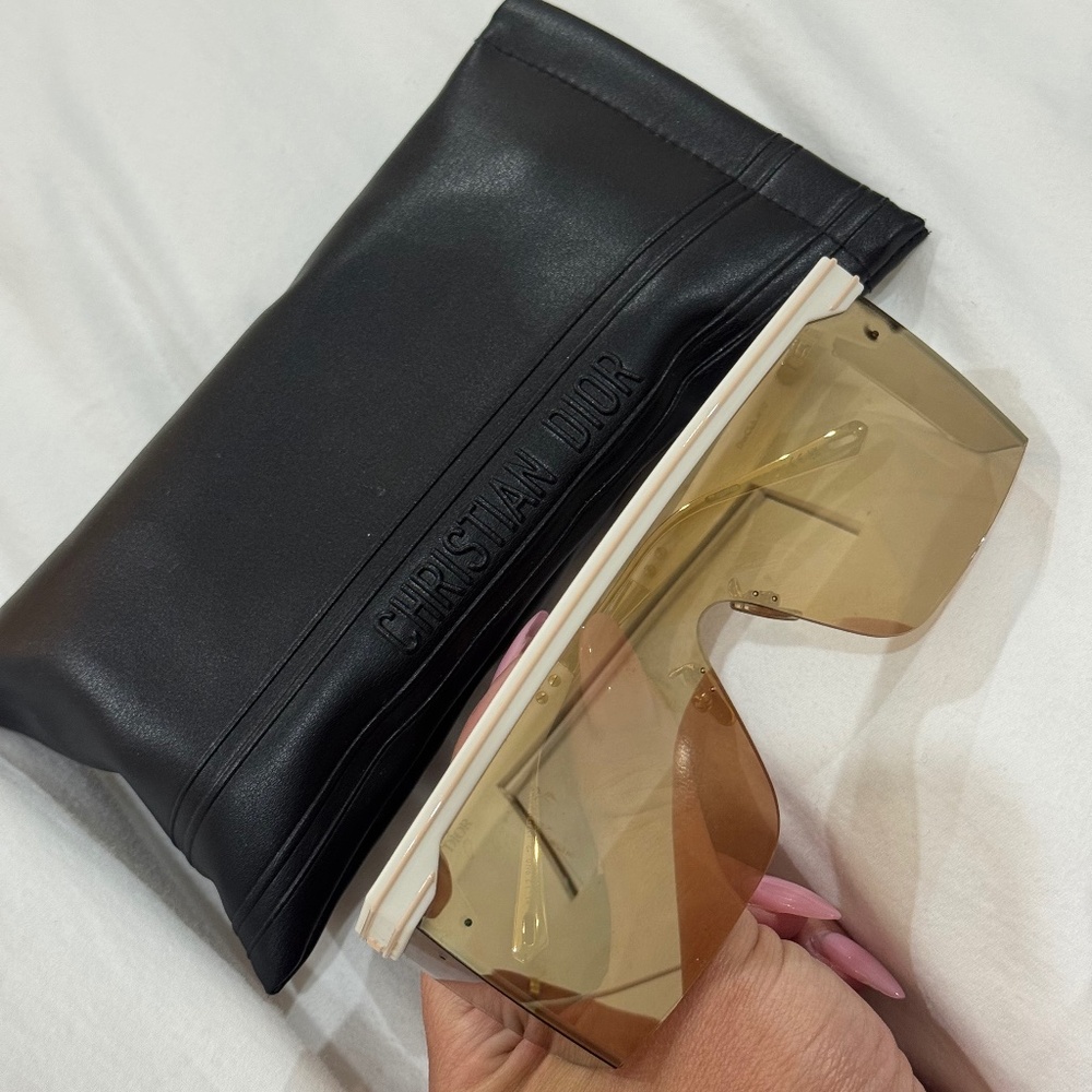 Pink Dior Oblique Mask Sunglasses